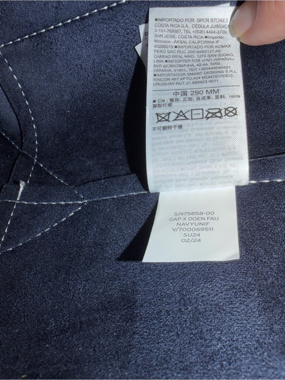 Gap × DÔEN Vegan Suede Mini Tote Bag - Navy Blue - Picture 5 of 12